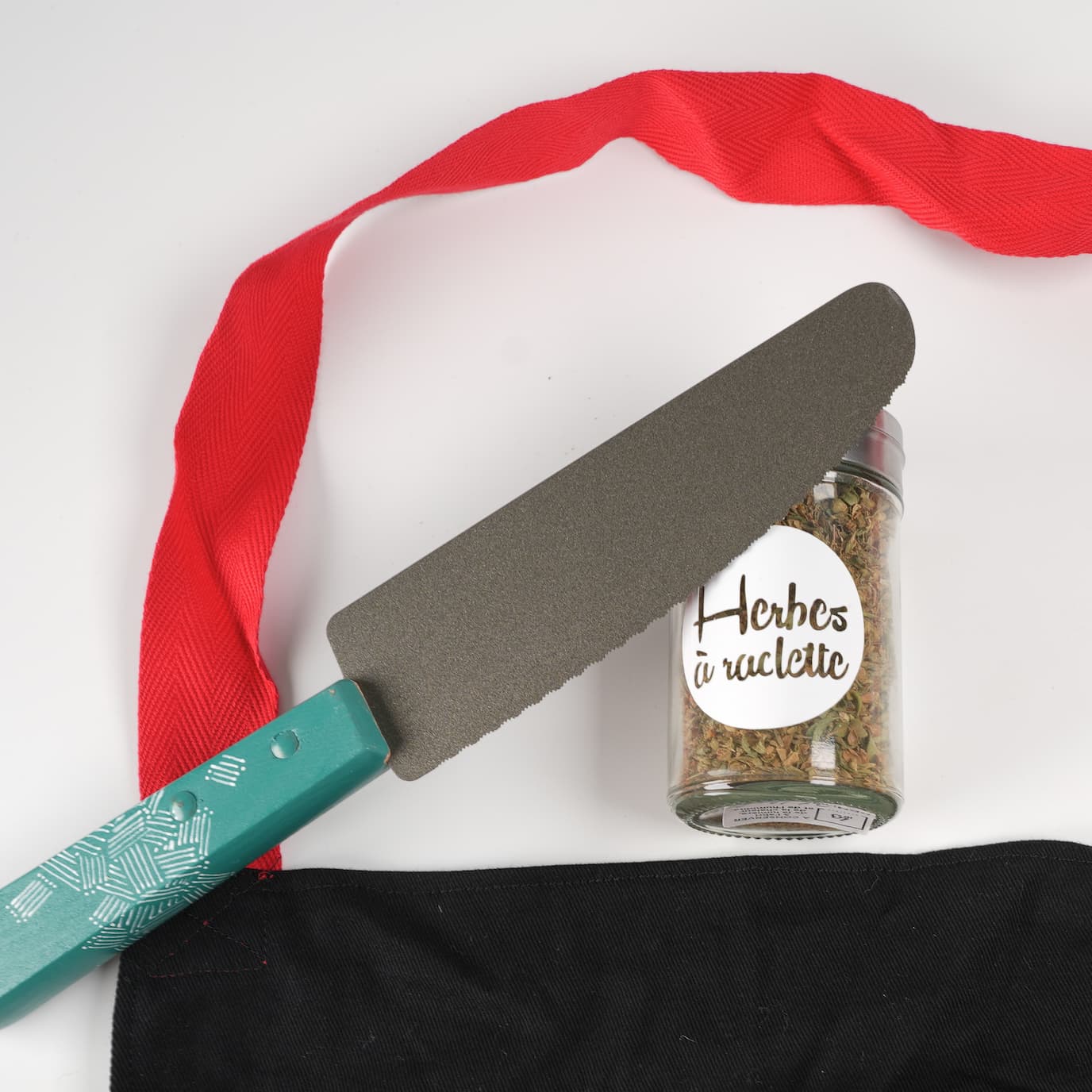 Kit du racleur -Spatule en Bois, Herbes et Racloir Inclus