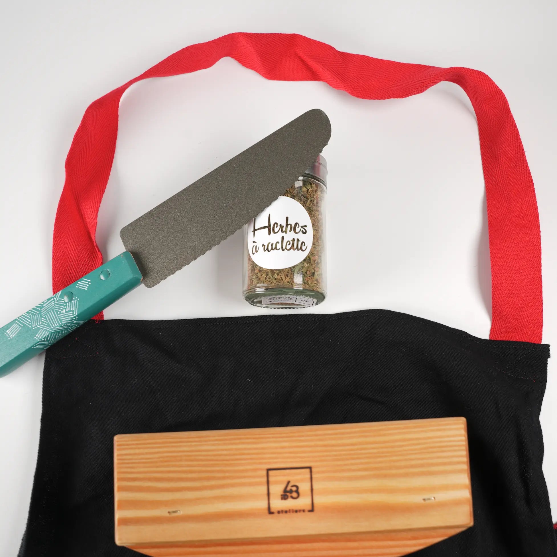 Kit du racleur -Spatule en Bois, Herbes et Racloir Inclus