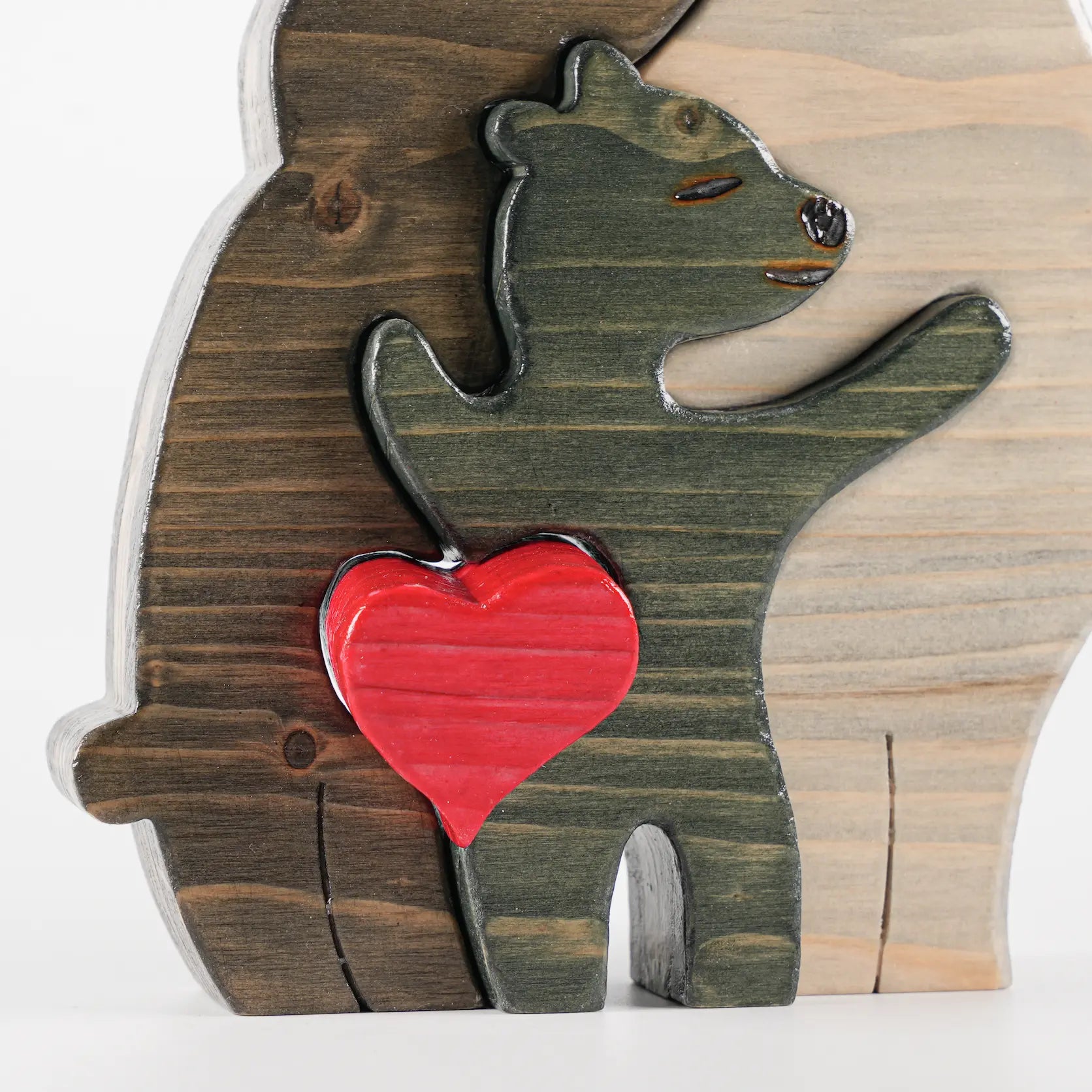 Sculpture en Bois Famille d’Ours